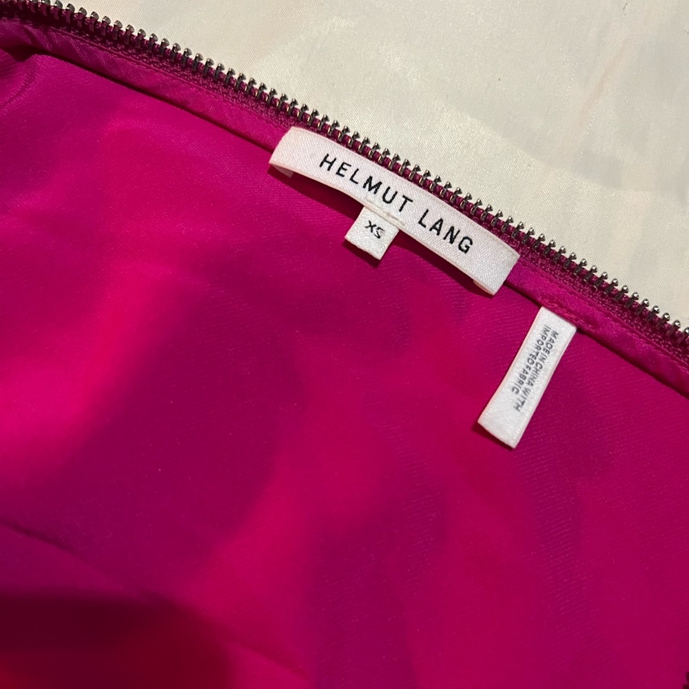 Helmut Lang Silk Mini Zipper Detail Dress - Picture 2 of 3
